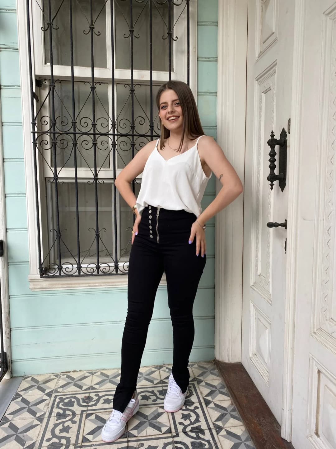 Denim Düğme Detaylı Pantolon