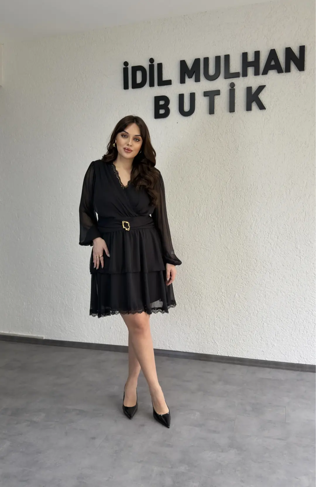 Kruvaze İki Katlı Yoryo Elbise