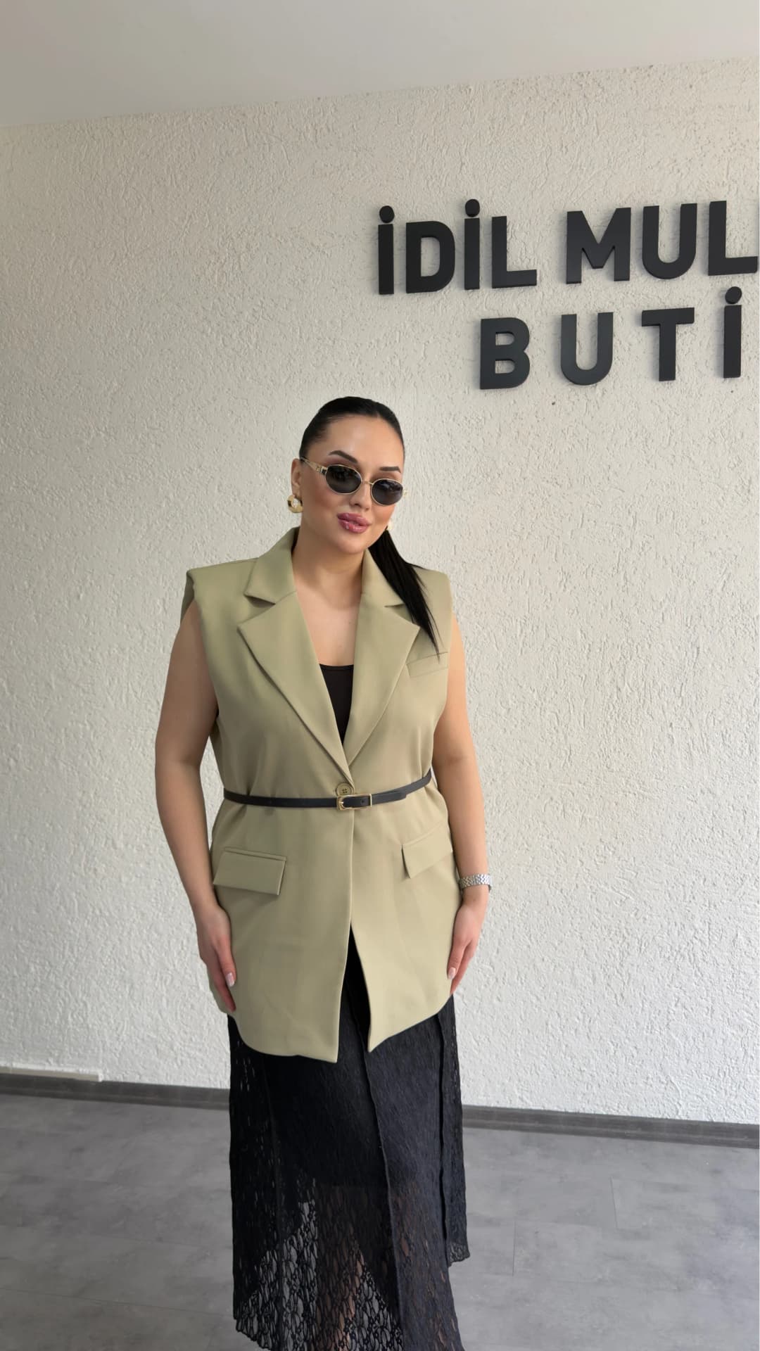 Vatkalı Premium Blazer Yelek - Çağla Yeşili
