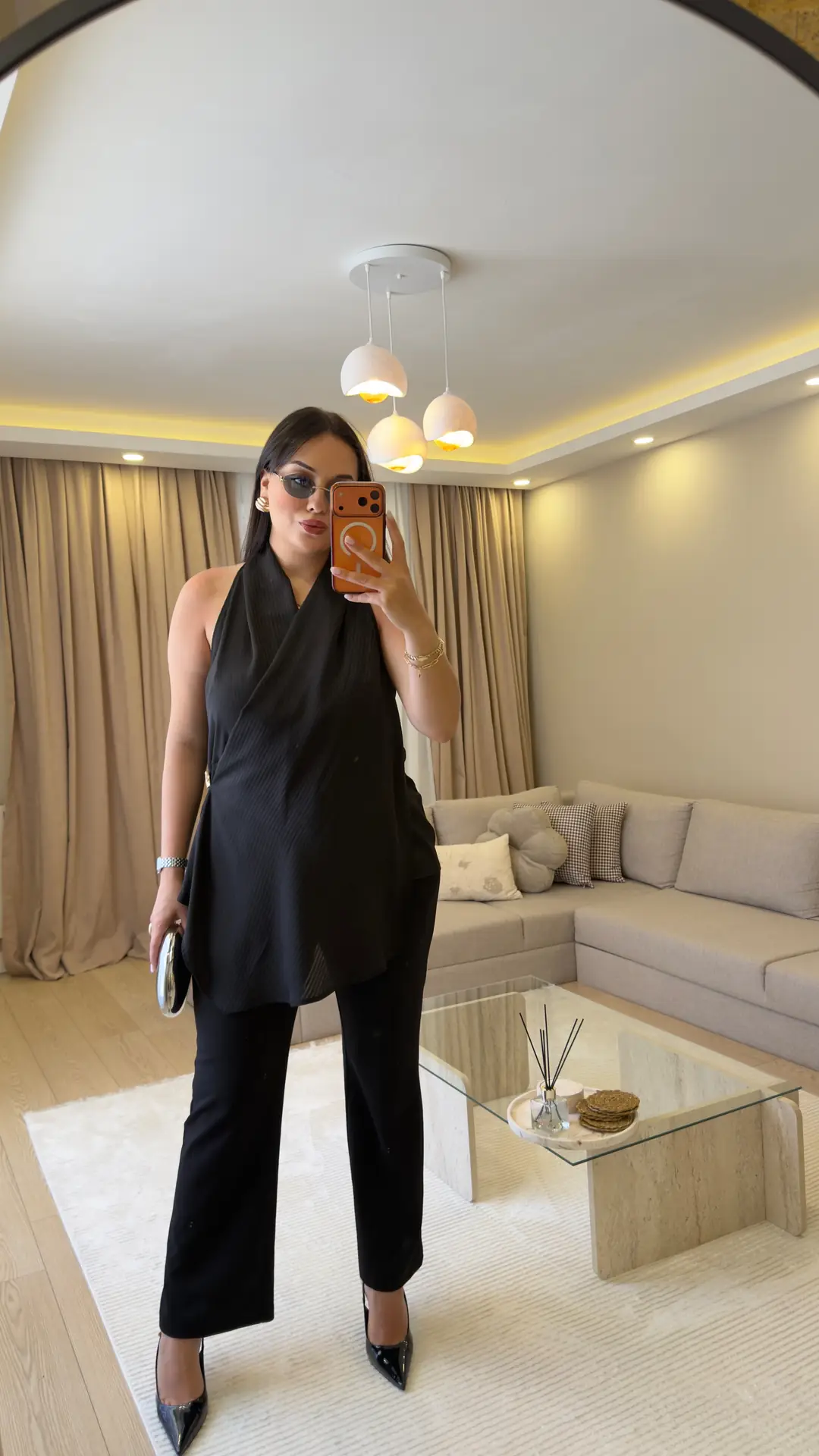 Nisbet Kumaş Halter Yaka Bluz