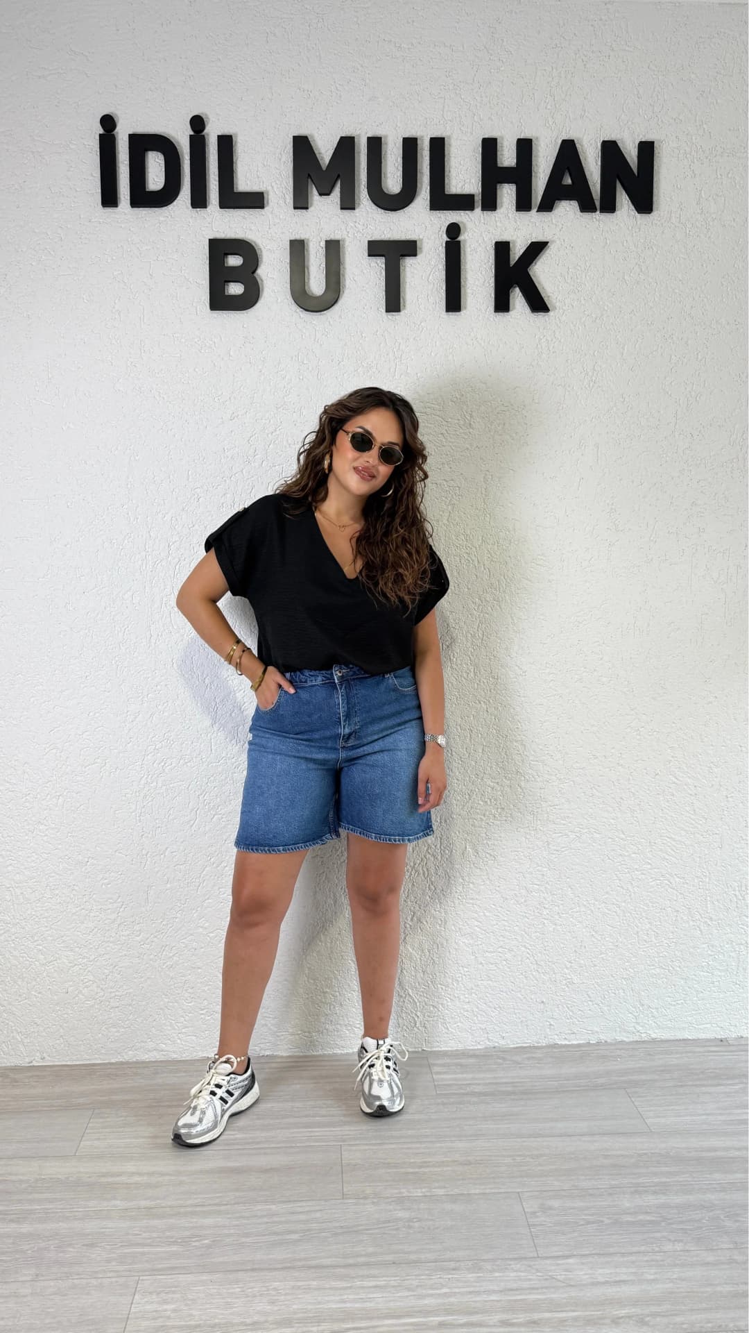 Denim Şort - Mavi