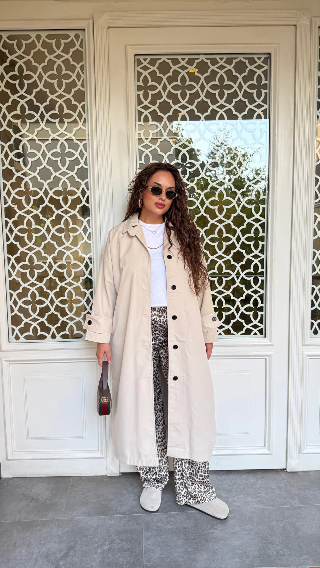 Düğmeli Oversize Trençkot