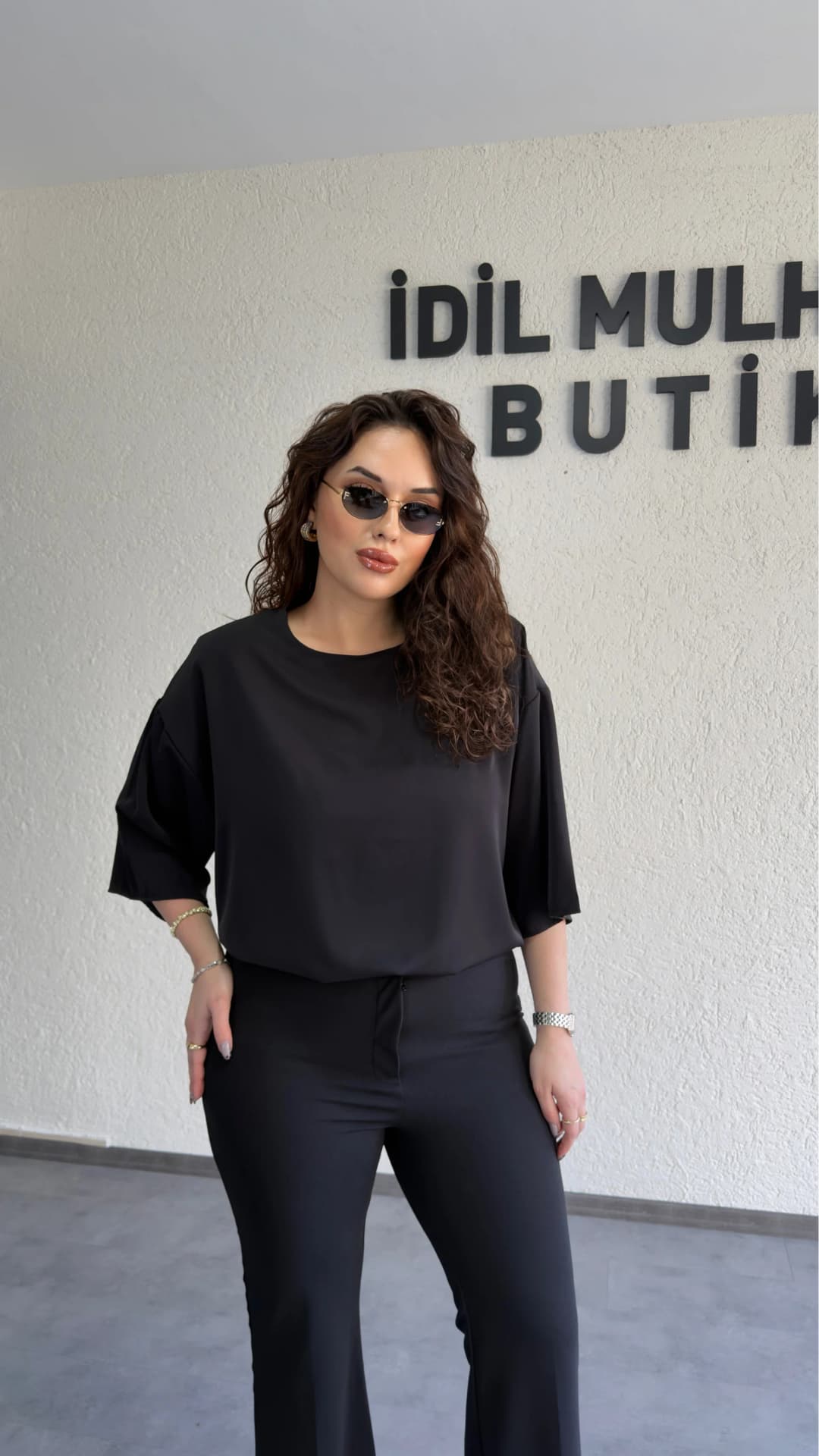 İpek Krep Vatkalı Bluz