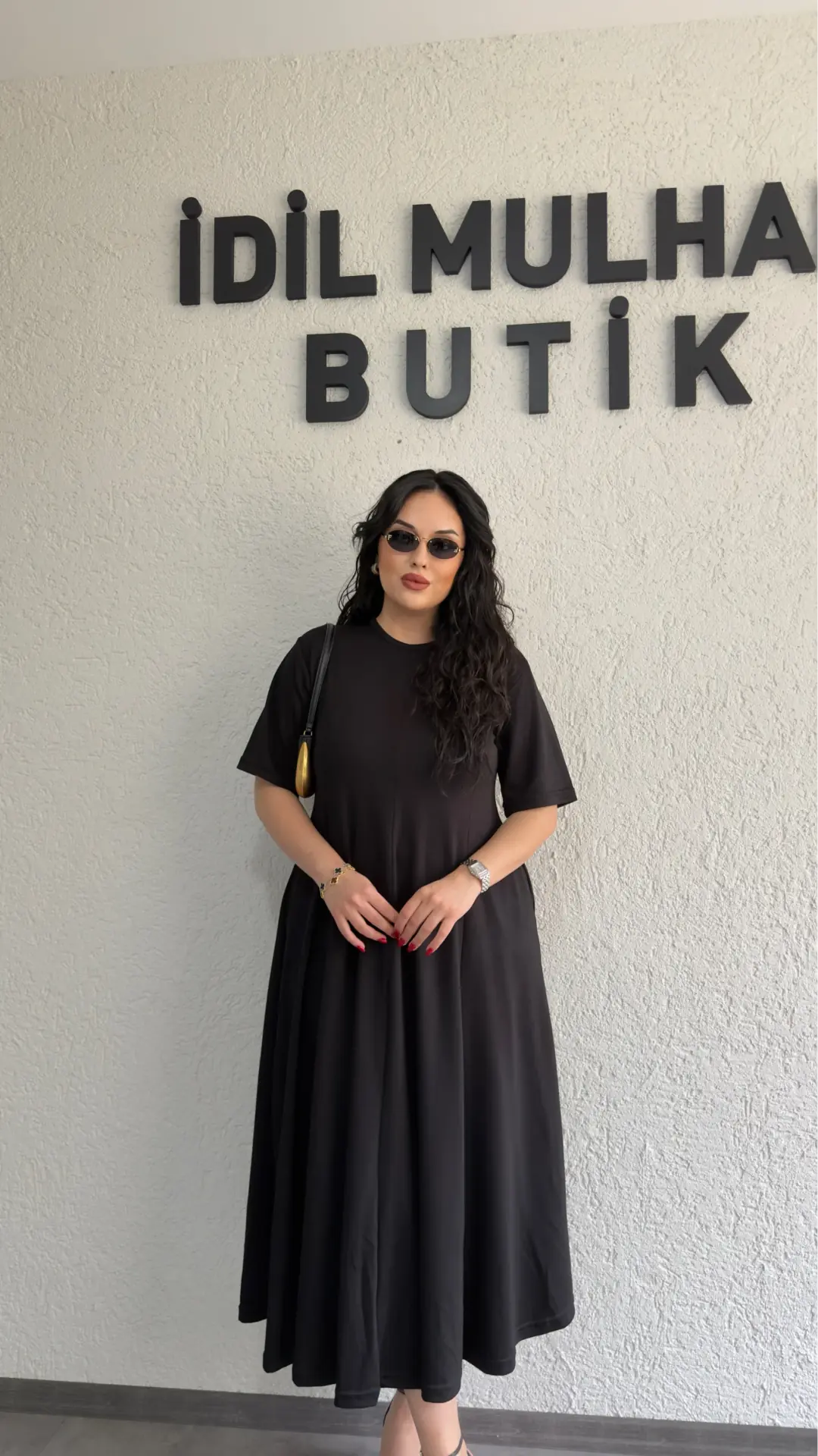 Oysh Kumaş Godeli Elbise