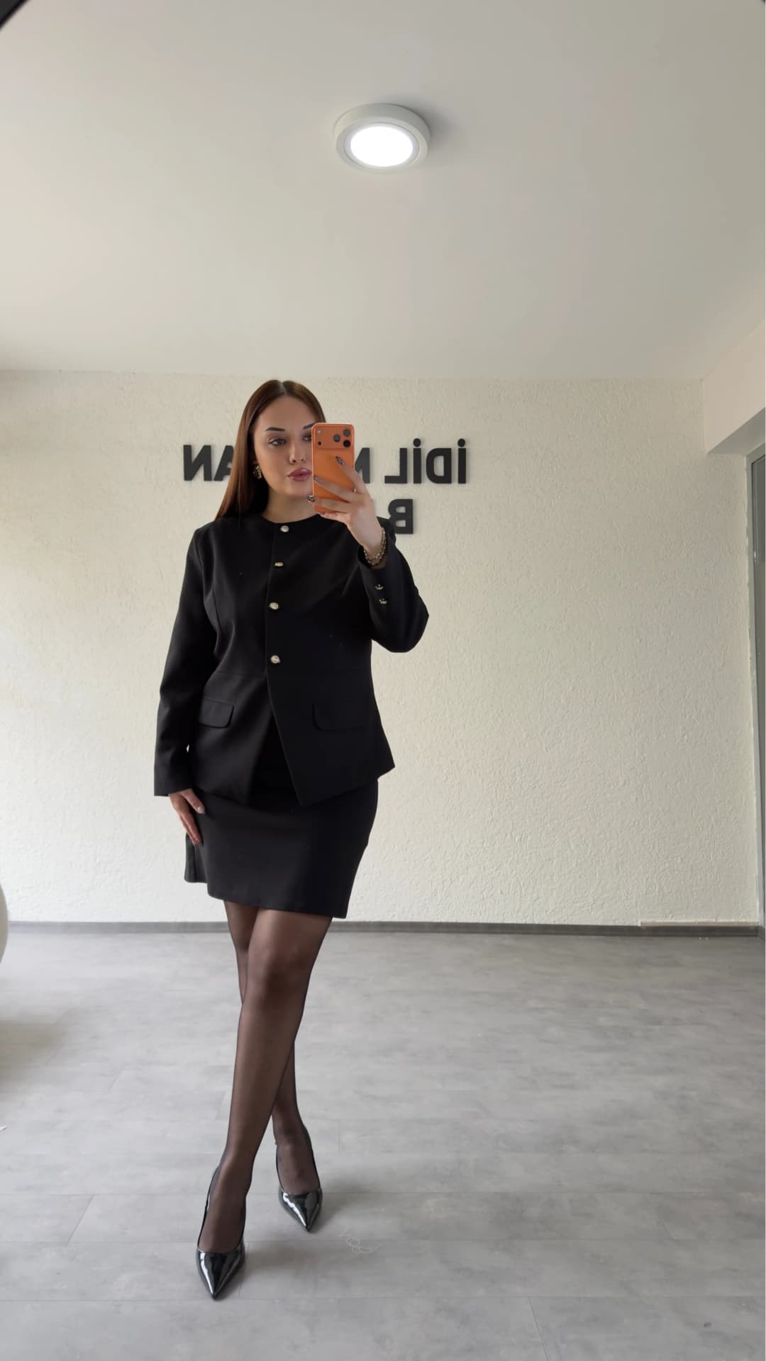 Klasik Kesim Ceket Ve Etek Premium Takım
