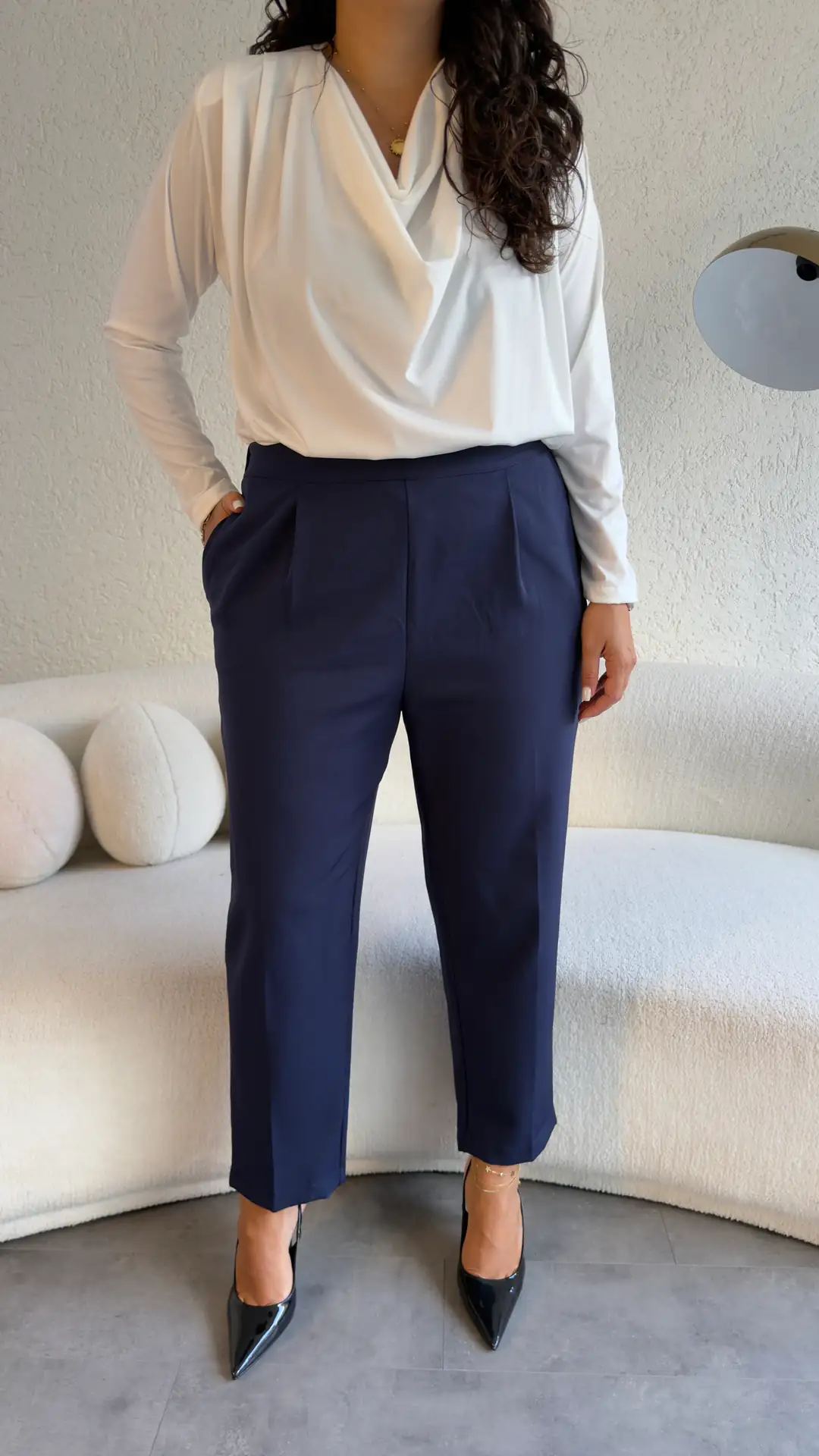 Pileli Orj Marka Double Pantolon - Lacivert
