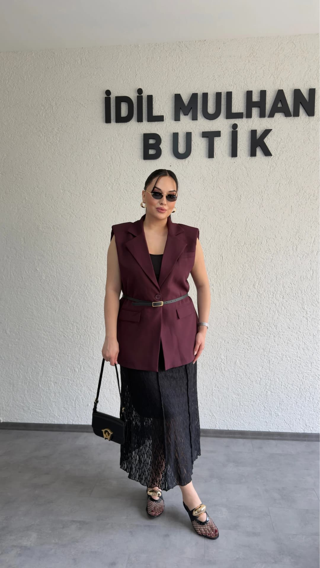 Vatkalı Premium Blazer Yelek - Mürdüm