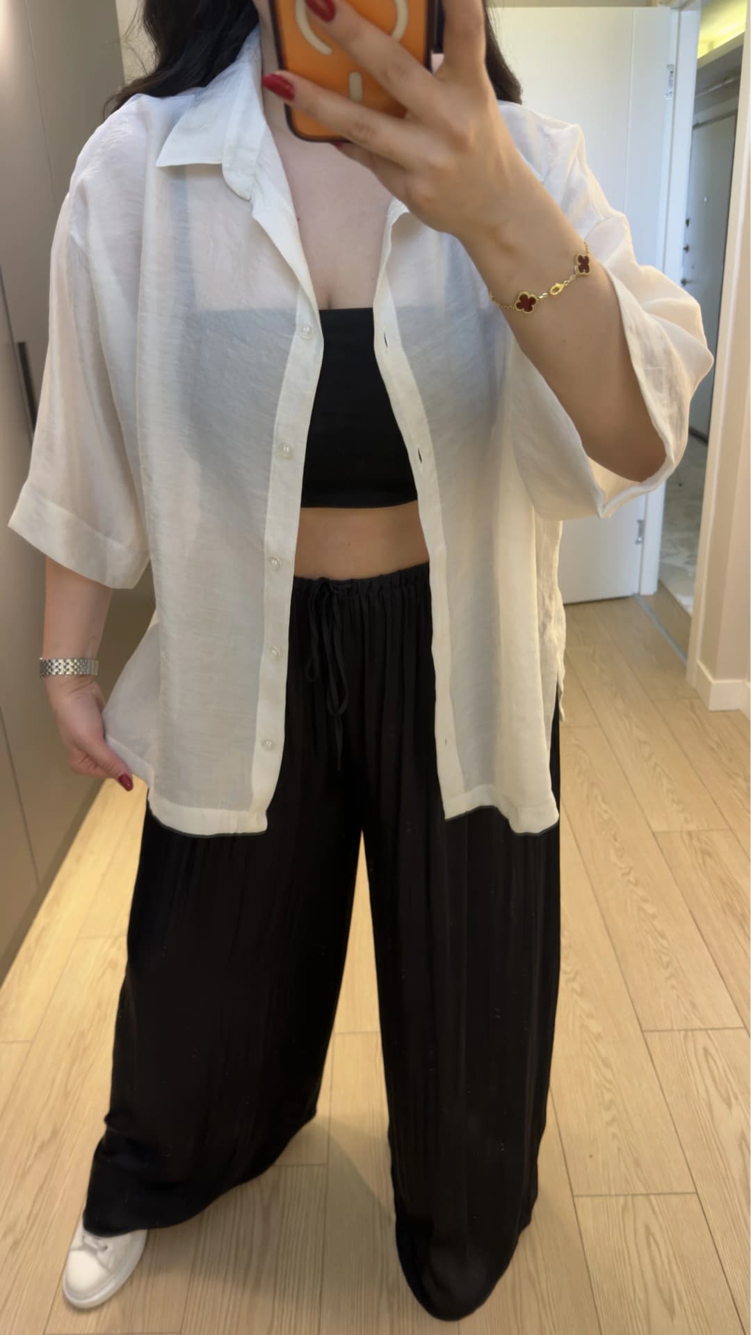 Oversize Yarım Kollu Gömlek