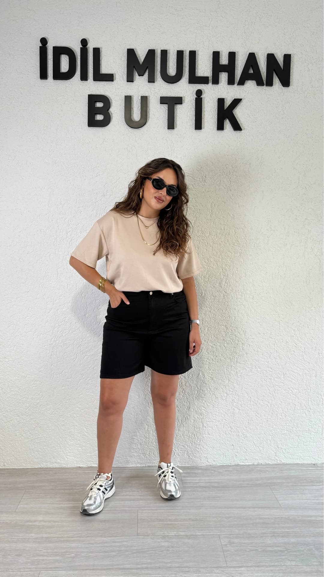 Denim Şort - Siyah