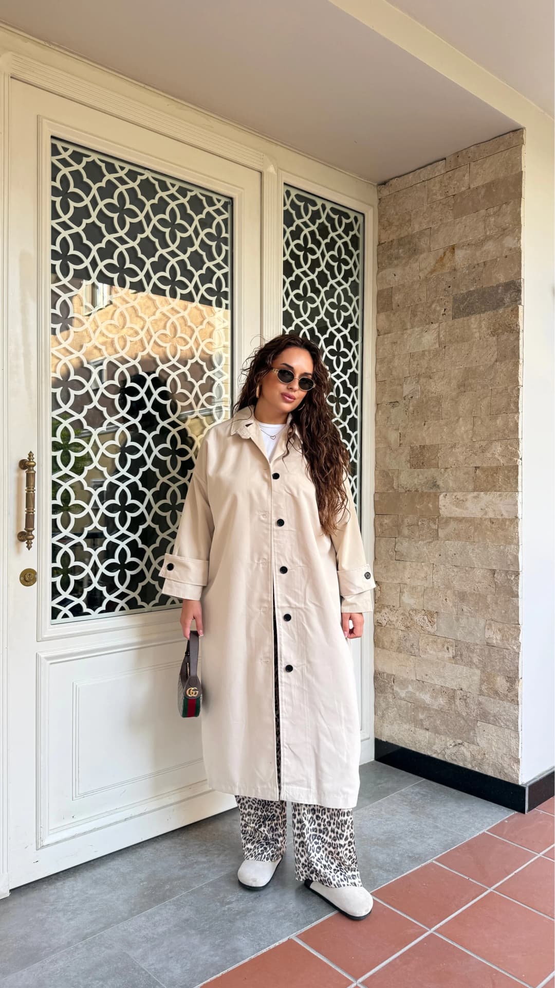 Düğmeli Oversize Trençkot