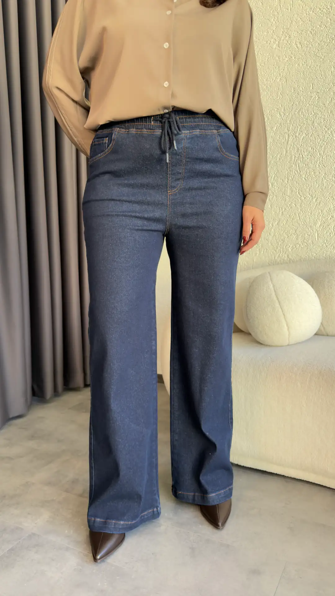 Beli Lastikli Jean